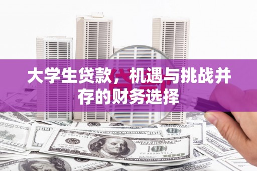 金坛大学生贷款，机遇与挑战并存的财务选择