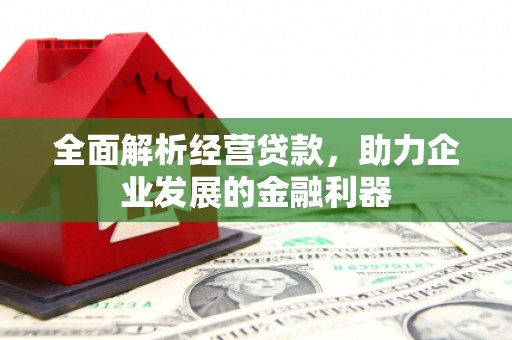 金坛全面解析经营贷款，助力企业发展的金融利器