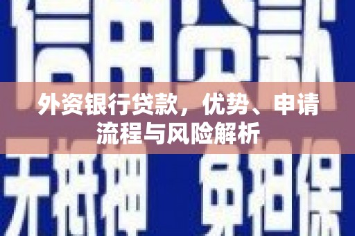 金坛外资银行贷款，优势、申请流程与风险解析