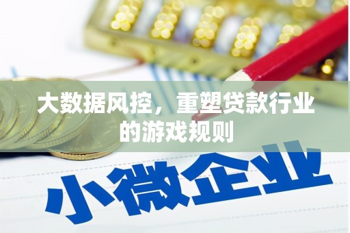 金坛大数据风控，重塑贷款行业的游戏规则