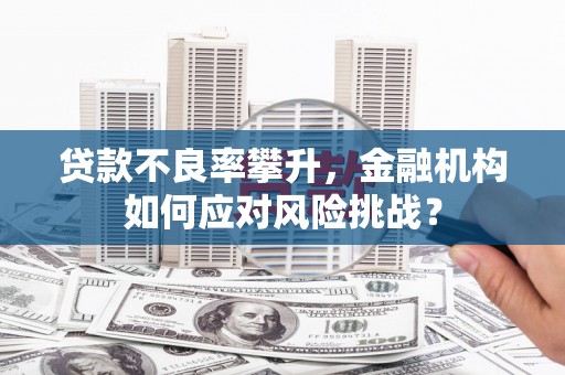 金坛贷款不良率攀升，金融机构如何应对风险挑战？