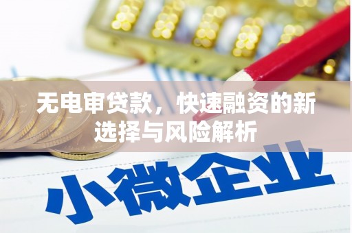 金坛无电审贷款，快速融资的新选择与风险解析