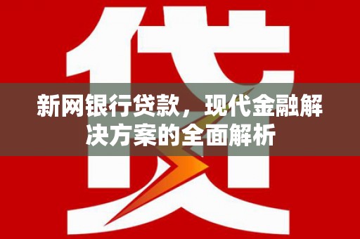金坛新网银行贷款，现代金融解决方案的全面解析