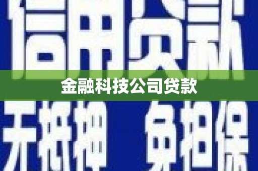 金坛金融科技公司贷款