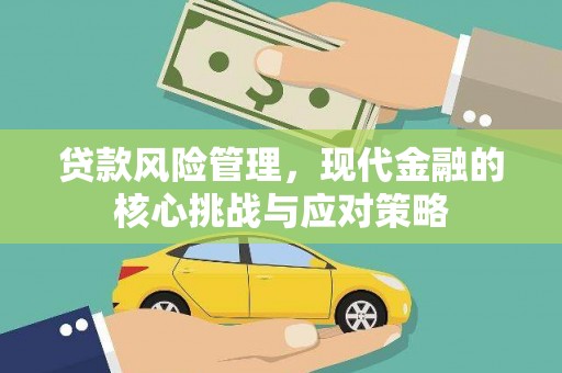 金坛贷款风险管理，现代金融的核心挑战与应对策略