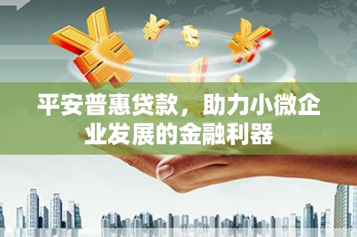 金坛平安普惠贷款，助力小微企业发展的金融利器