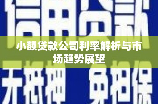 金坛小额贷款公司利率解析与市场趋势展望