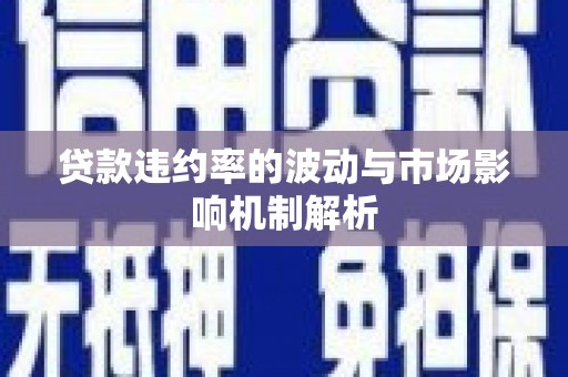 金坛贷款违约率的波动与市场影响机制解析